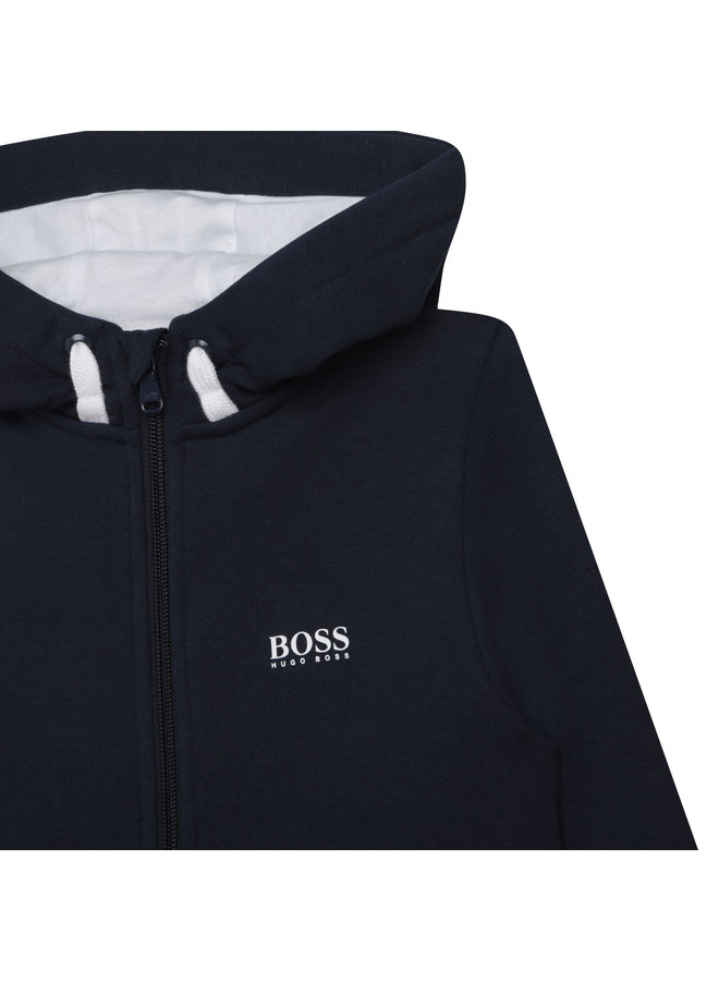 HUGO BOSS Kids Sweatshirt Trainingsjacke Hoodie navy blau