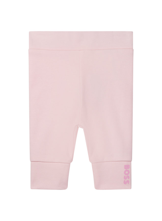 BOSS rosa Baby Set 3 teilig Kleid + Leggings + Haarband