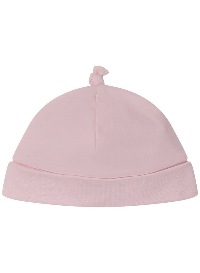 HUGO BOSS Baby Mütze rosa mit Logo Stitching