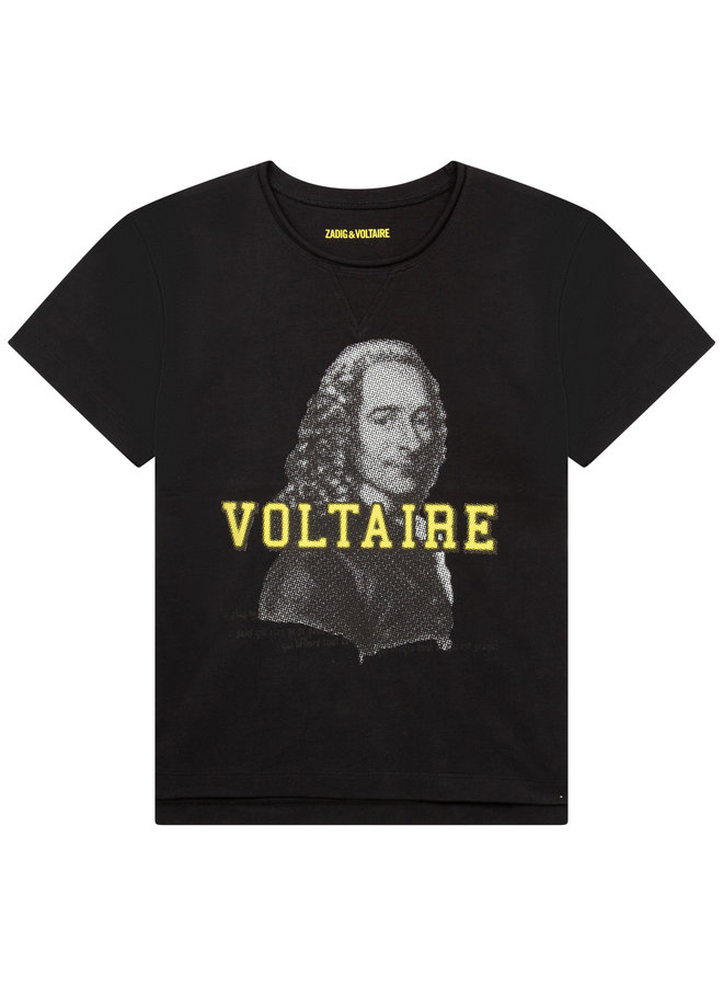 Zadig & Voltaire T-Shirt dunkelgrau mit Pop-Art Print