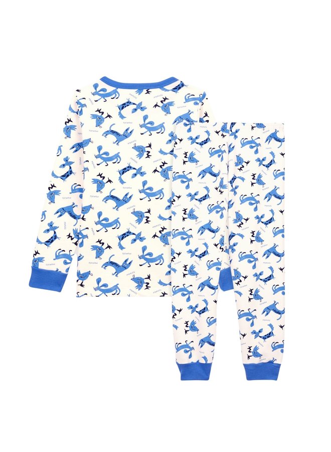 Petit Bateau Pyjama Milleraies aus Baumwolle mit Tiermotiv