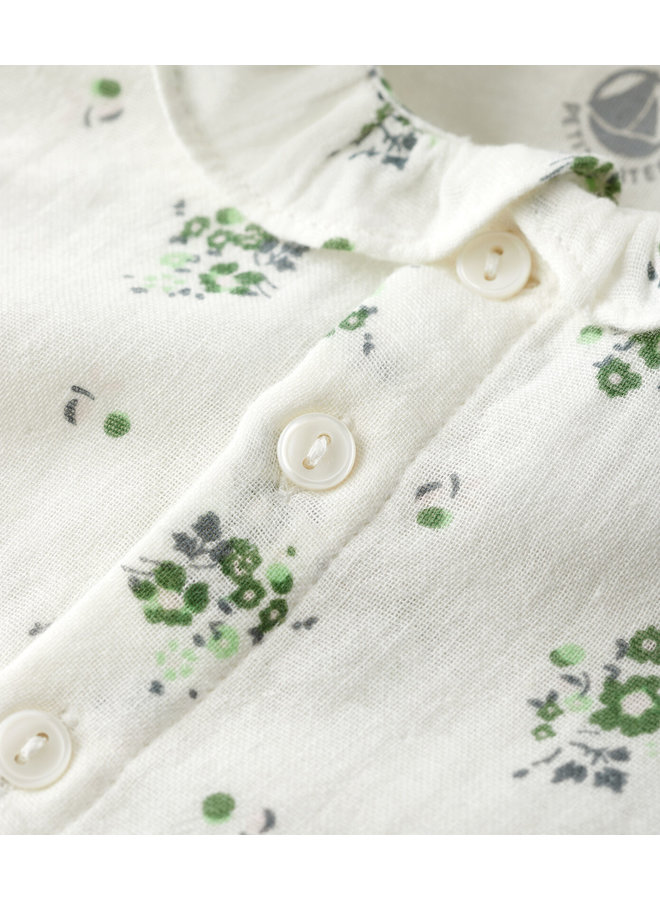 Petit Bateau Bluse aus Bio- Baumwoll-Gaze mit Blumenprint