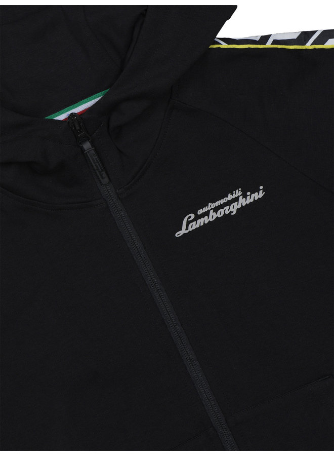Automobili Lamborghini Kidswear 63 Sweatshirt Jacke in schwarz  full Zip