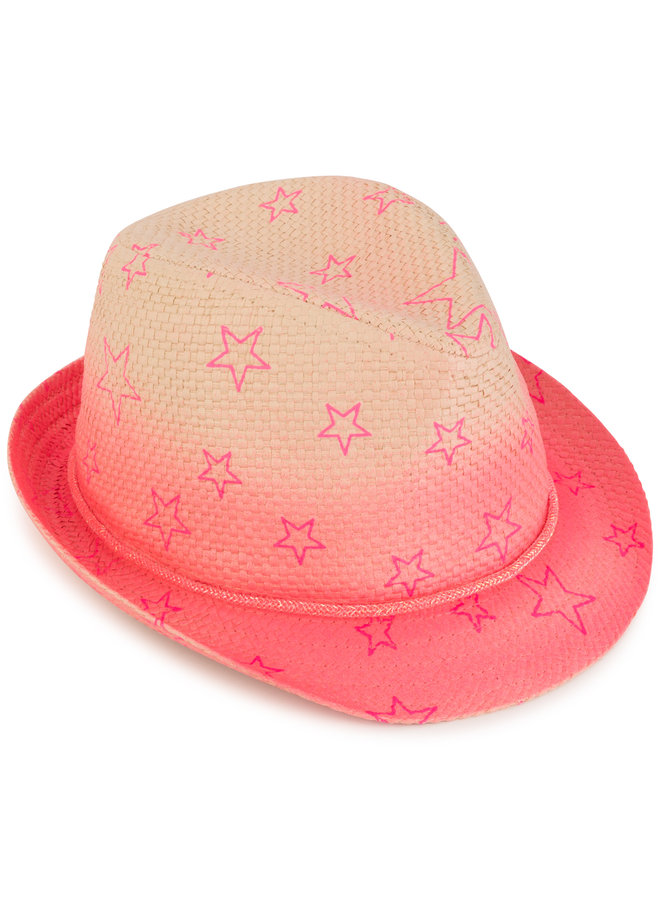Billieblush Sommerhut pink mit Sternen