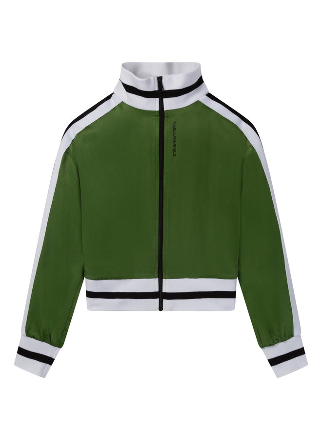 KARL LAGERFELD KIDS Trainingsjacke in olive für Mädchen