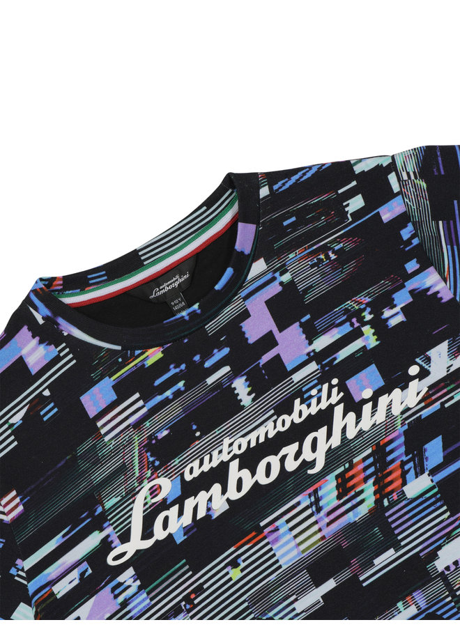 Automobili Lamborghini Kidswear reversible Glitch T-shirt multiple Farben