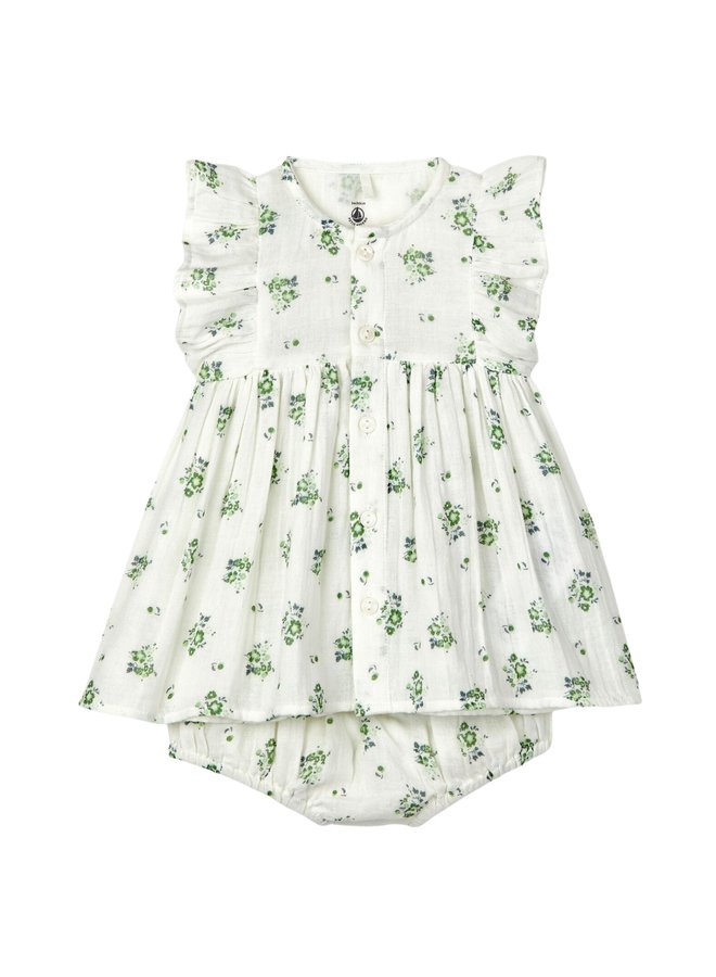 Petit Bateau Baby Kleid aus Baumwoll-Gaze