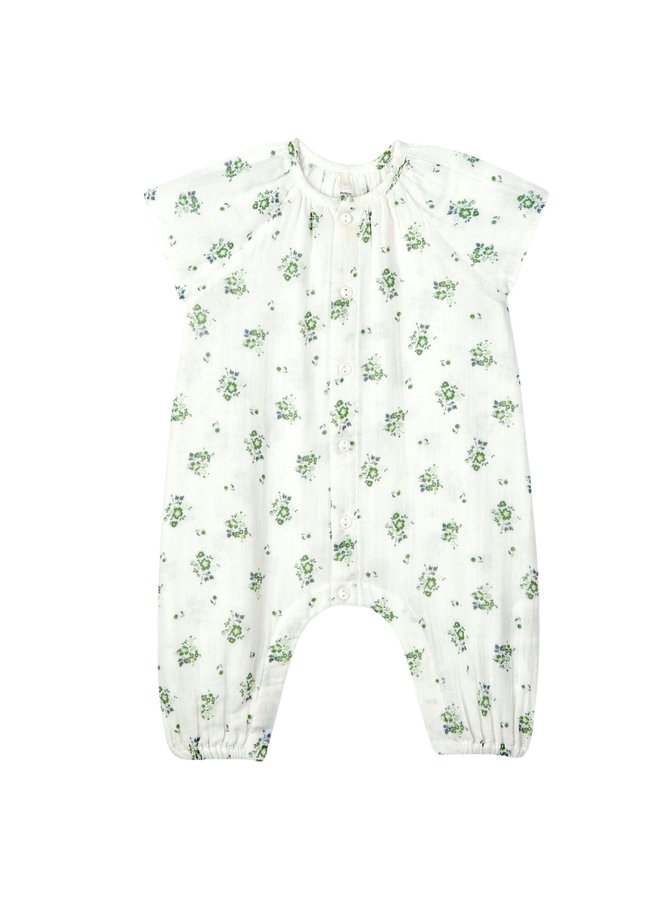 Petit Bateau Overall aus Bio- Baumwoll-Gaze mit Blumenprint