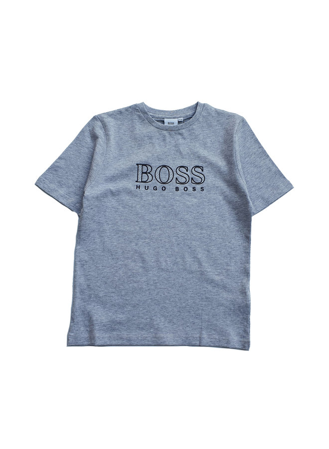 HUGO BOSS Kinder T-Shirt grau mit Logo