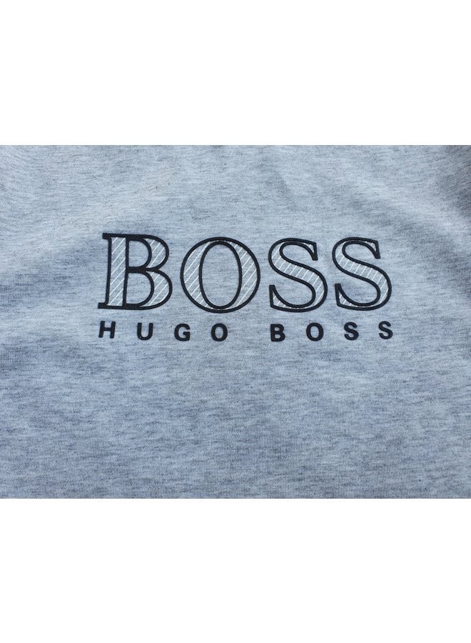 HUGO BOSS Kinder T-Shirt grau mit Relief Logo