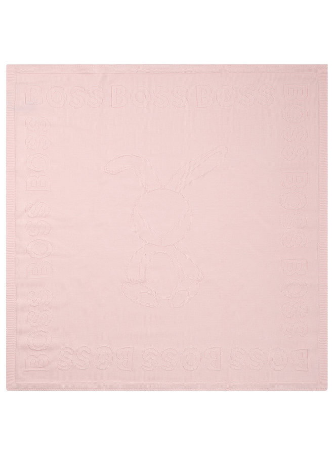 HUGO BOSS Baby edle Strickdecke "My First Blanket" rosa