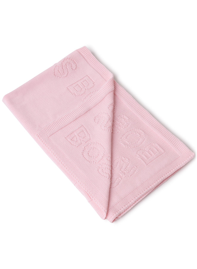 HUGO BOSS Baby edle Strickdecke "My First Blanket" rosa