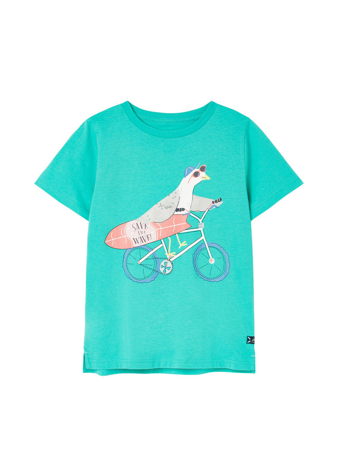 TOM JOULE T-Shirt Ben Möve mit Surfboard und Fahrrad