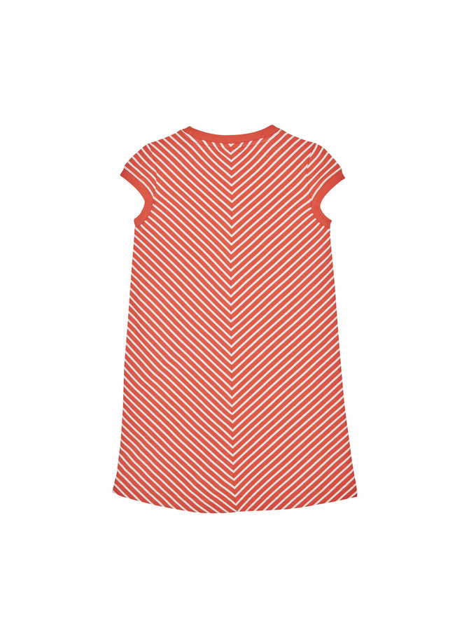 Finkid Kleid KEIDAS weiß/rot mit Streifenmuster