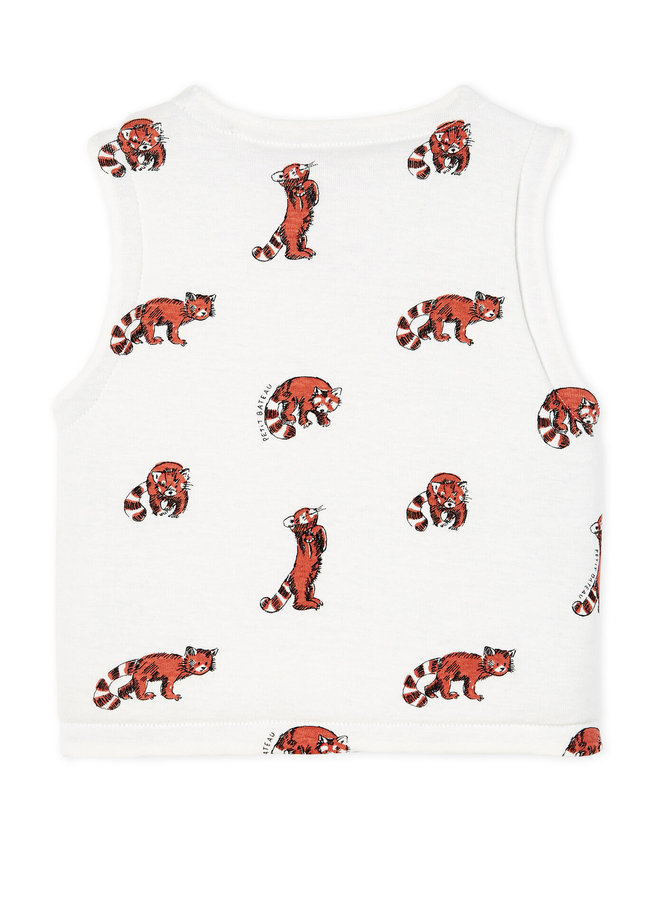 Petit Bateau Cardigan Wendeweste Waschbär