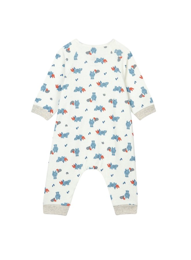 Petit Bateau Overall Allover Bärenmuster