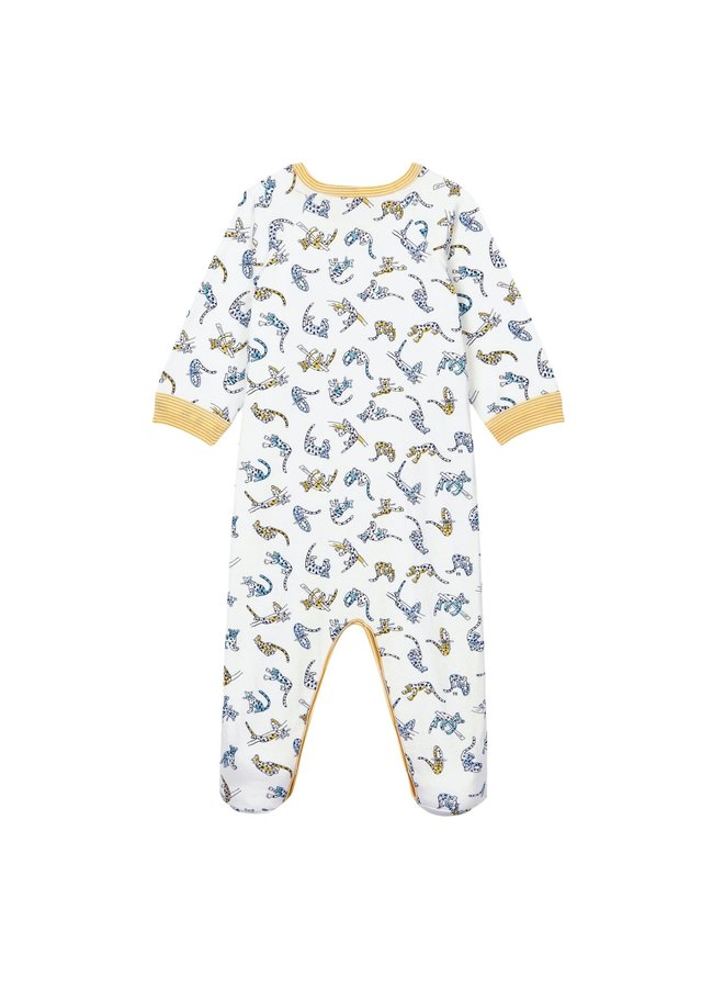 Petit Bateau Baby Strampler Allover Panther Print