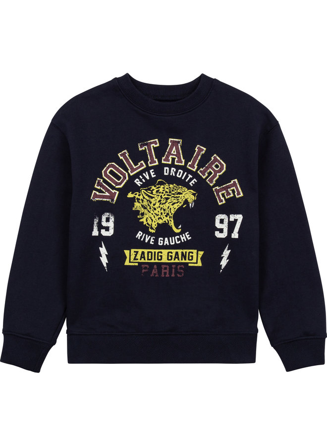Zadig & Voltaire Sweatshirt nachtblau wild cats