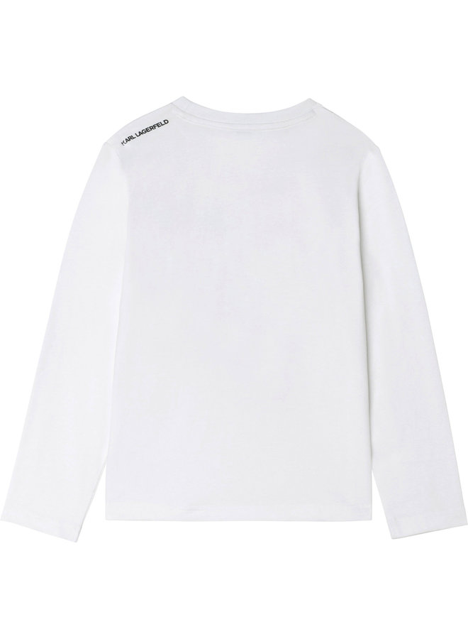 KARL LAGERFELD KIDS Longsleeve bad cat weiß