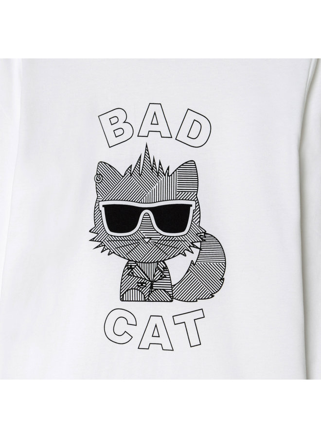 KARL LAGERFELD KIDS Longsleeve bad cat weiß