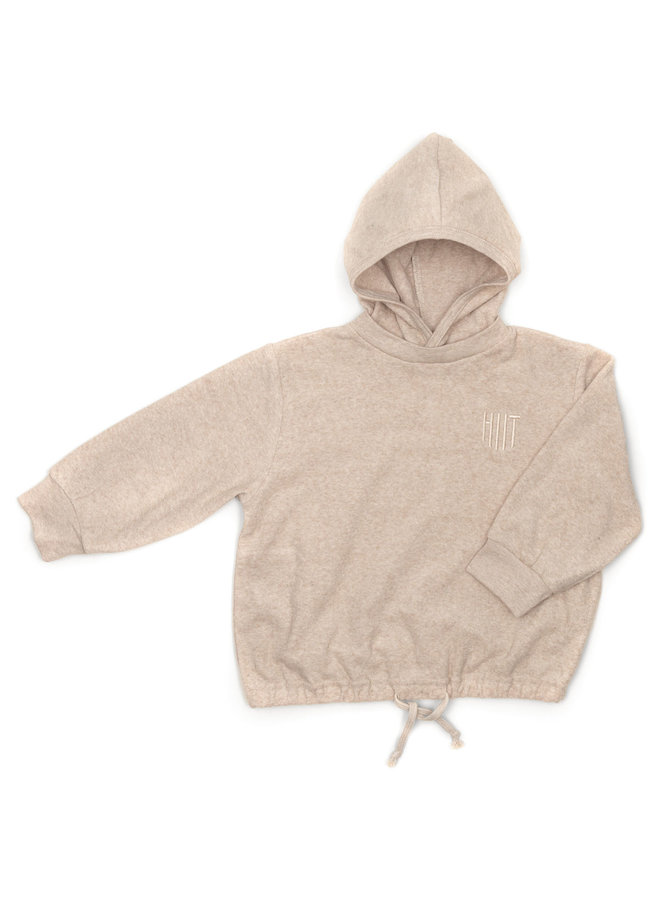 Huttelihut Hoodie aus Frottee - Camel