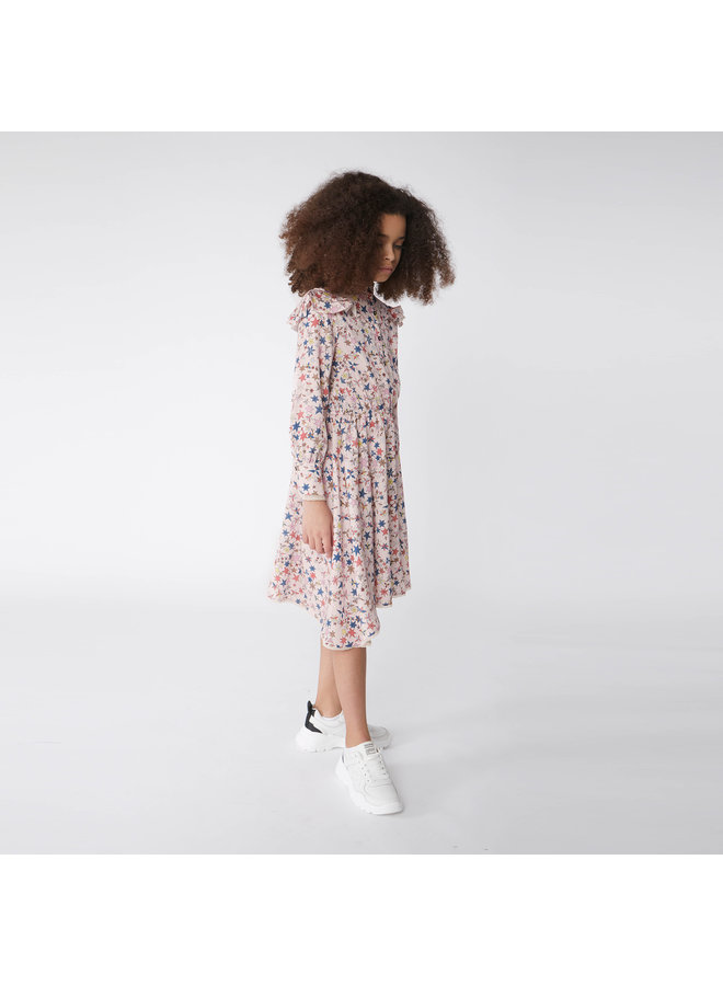 Zadig & Voltaire Sternen Kleid aus Viskose mit Rüschen Mini Me -  Coolkids-Store