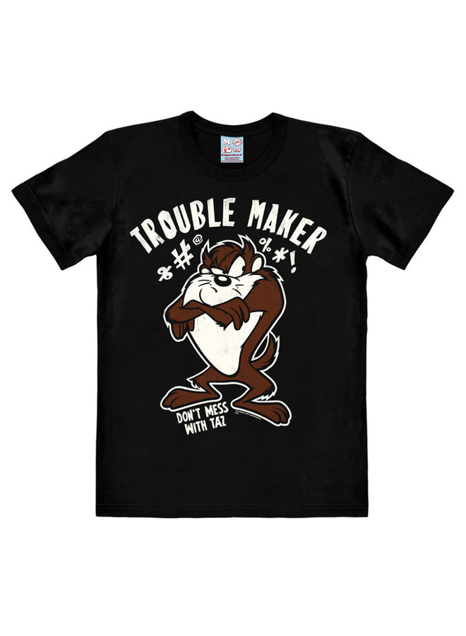 LOGOSHIRT T-Shirt schwarz TAZ Tasmansicher Teufel Trouble Maker