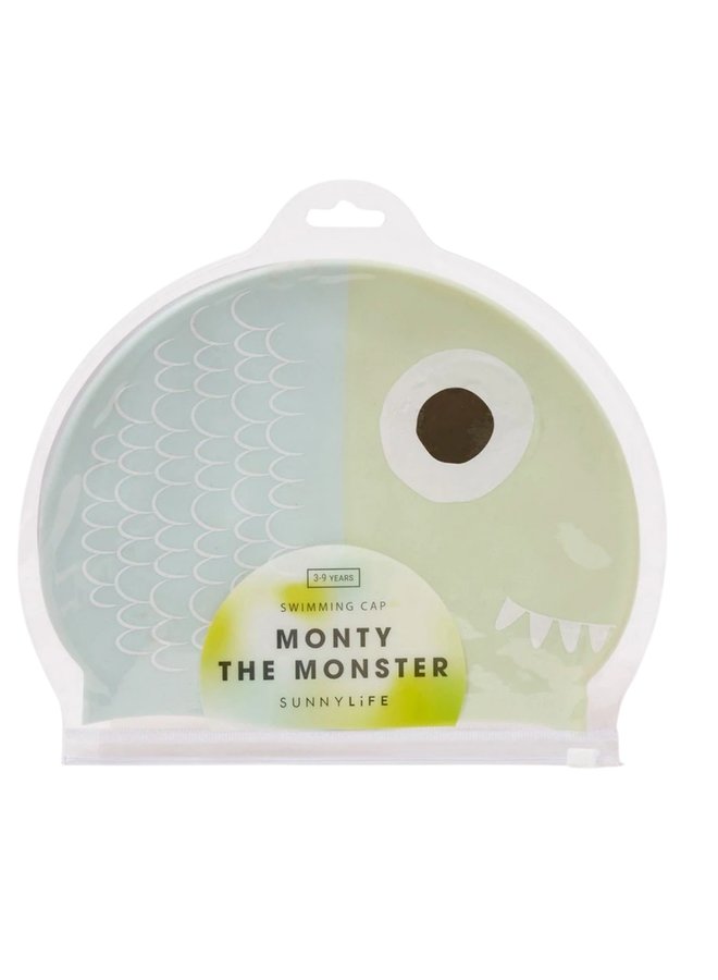 SUNNYLIFE Badekappe Monty das Monster grün