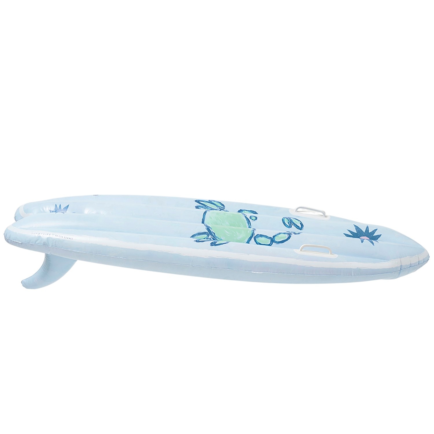 SUNNYLIFE Ride With Me Surfboard Float hellblau mit Krebs Print CoolkidsStore