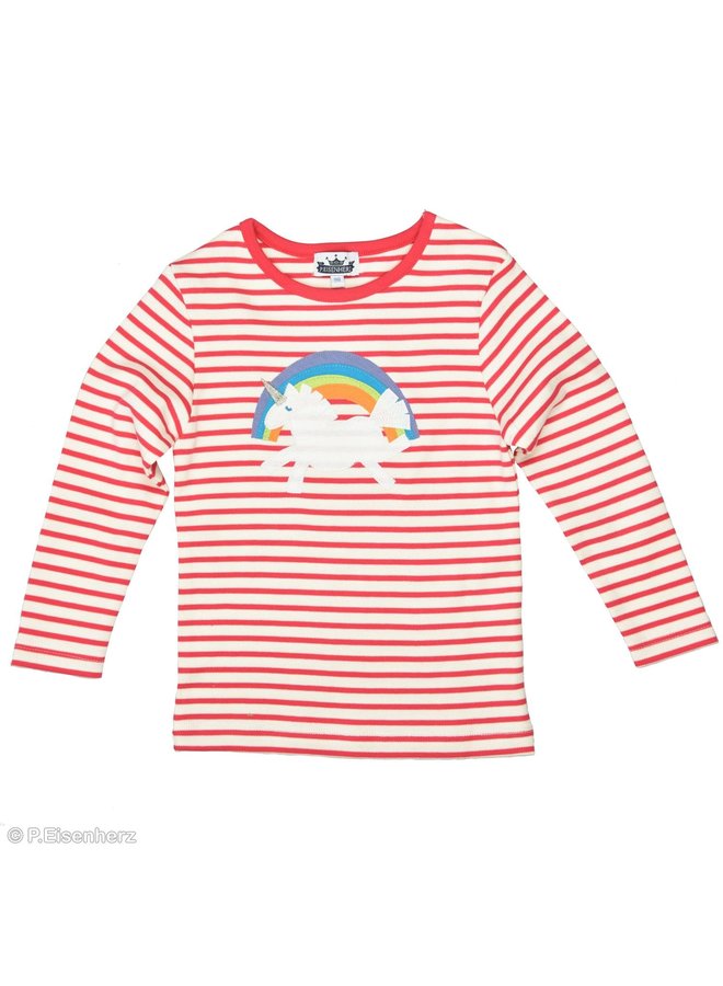 P.Eisenherz Langarmshirt Einhorn und Regenbogen