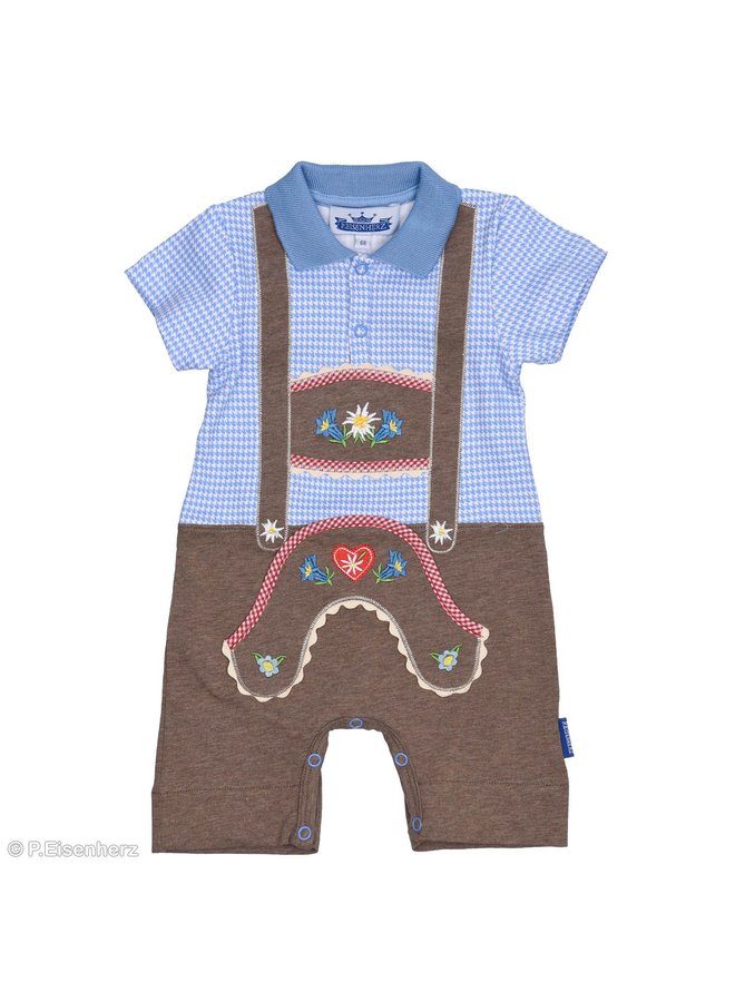 P. Eisenherz Baby Kurzoverall Lederhose