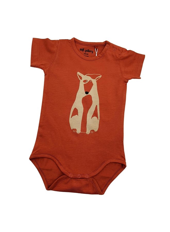 Soft Gallery Baby Body orange rust mit Tier Print