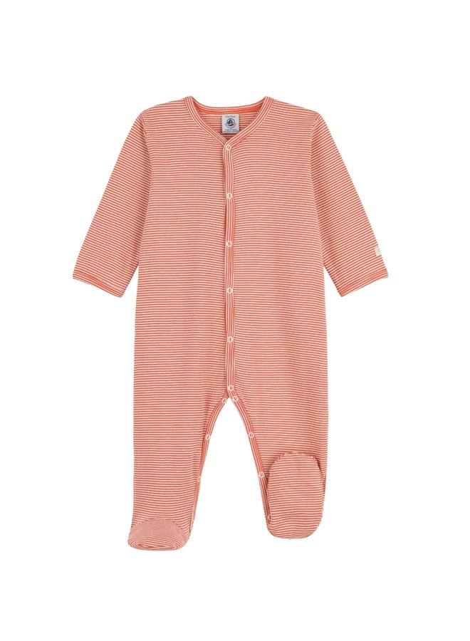 Petit Bateau Strampler Ringelstreifen rot weiß