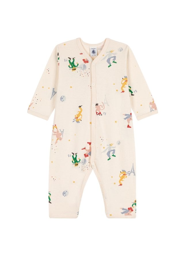 Petit Bateau Langarm Overall Allover Fantasy Print