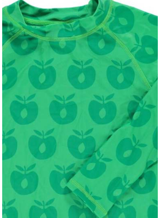 SMAFOLK Schwimmshirt Rash Guard Apfel grün UV Schutz