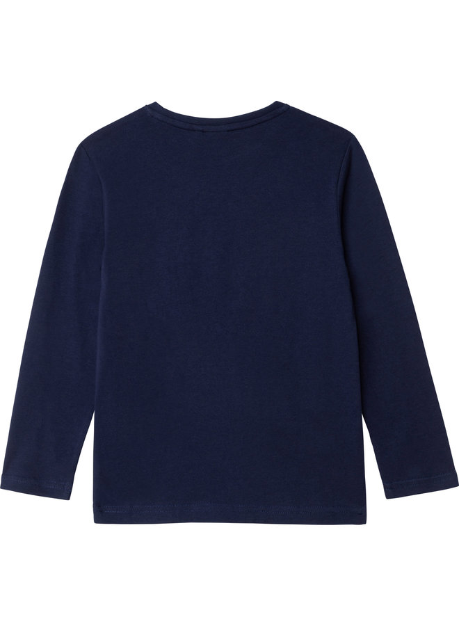 HUGO BOSS Kids Longsleeve Langarmshirt navy mit Logo