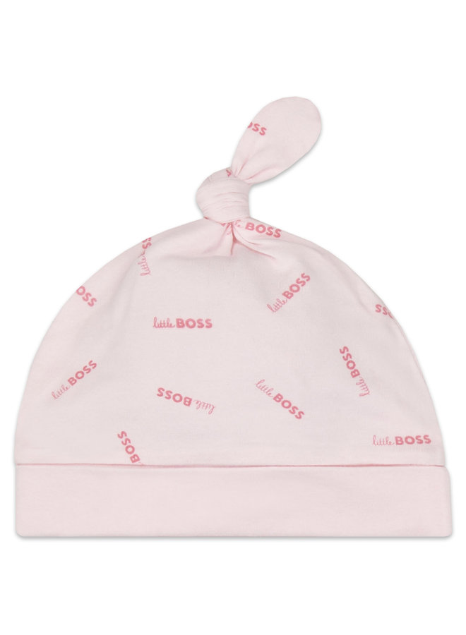BOSS Baby Kombination Strampler mit Mütze 2 teilig  in rosa