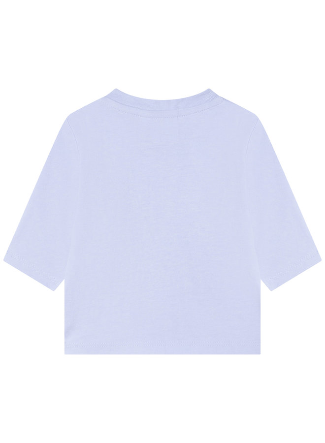HUGO BOSS Baby T-Shirt Ski Hase hellblau mit Logo