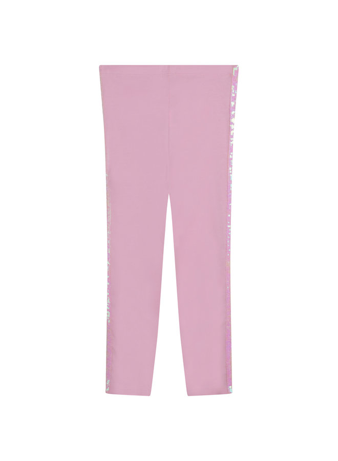 Billieblush Leggings rosa mit Pailletten-Bändern-Verzierung