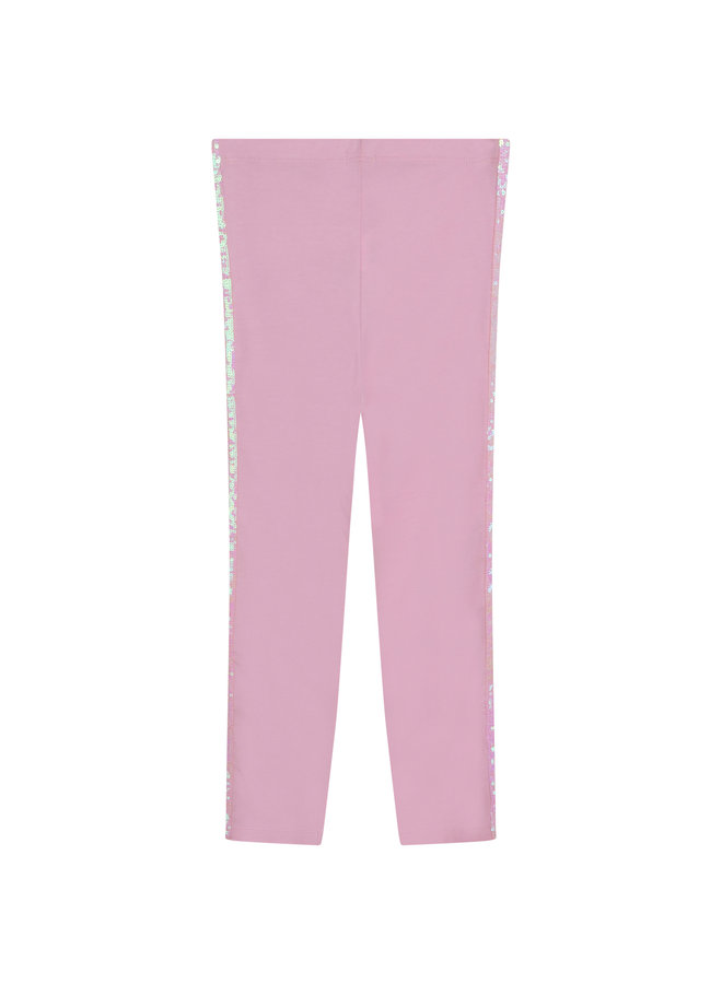 Billieblush Leggings rosa mit Pailletten-Bändern an der Seite