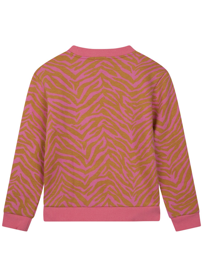 Billieblush Sweatshirt pink mit Tiger-Motiv und Pailletten