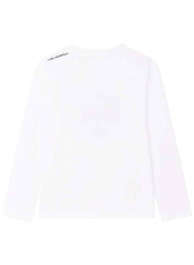 KARL LAGERFELD KIDS Longsleeve cat weiß