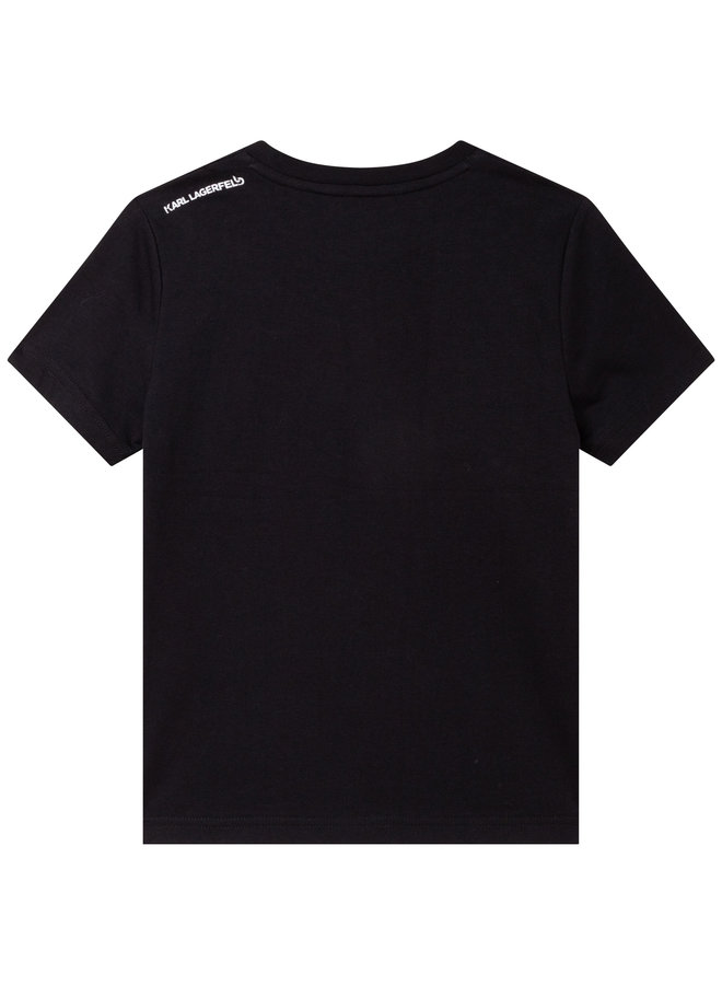 KARL LAGERFELD KIDS T-Shirt mit Logo schwarz