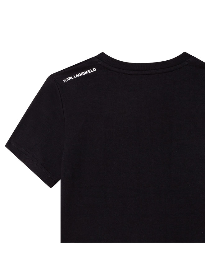 KARL LAGERFELD KIDS T-Shirt mit Logo schwarz