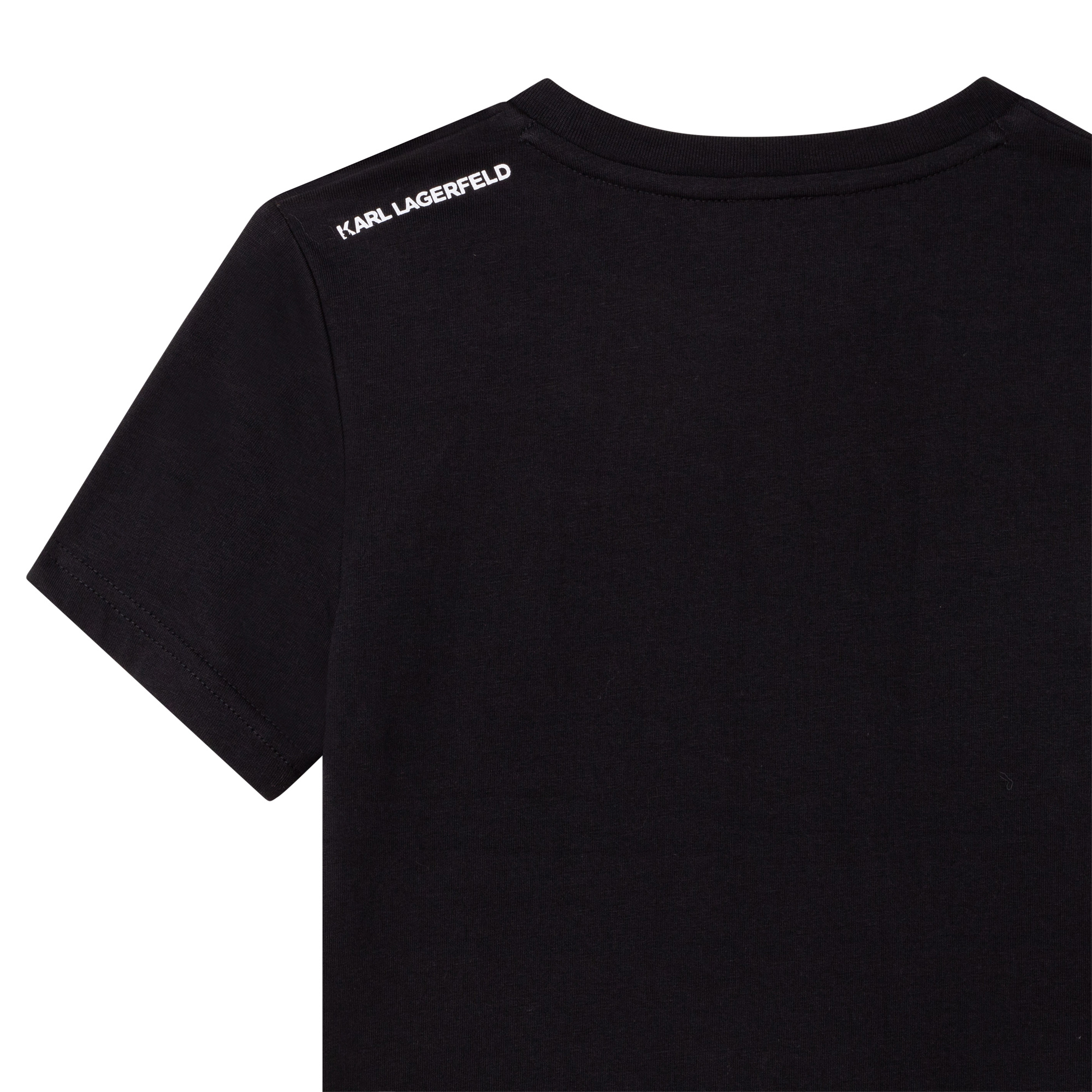 Lagerfeld Coolkids-Store schwarz logo KIDS KARL iconic T-Shirt mit LAGERFELD Karl -