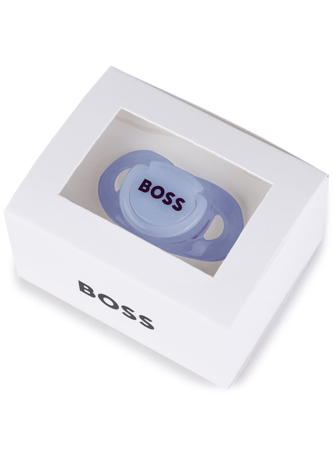 HUGO BOSS Schnuller hellblau mit Logo