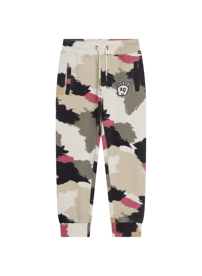 Zadig & Voltaire Jogginghose Camouflage khaki-rot