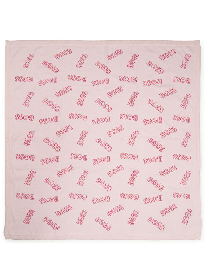 HUGO BOSS Baby edle Strickdecke "My First Blanket" rosa