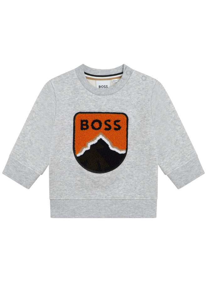 HUGO BOSS Baby Sweatshirt grau mit Logo