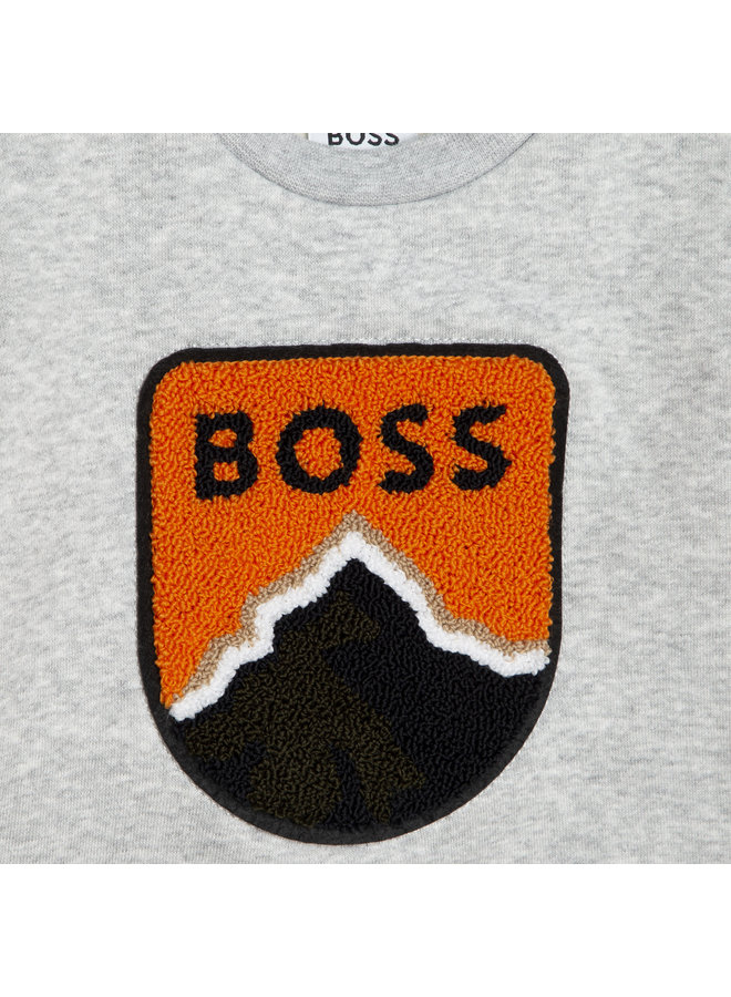 HUGO BOSS Baby Sweatshirt grau mit Logo